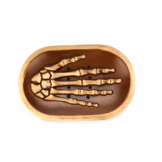 Decorative Resin Skull Shape Soap Dish Tray Bar Soap Holder Bath Accessory for Bathroom/Kitchen