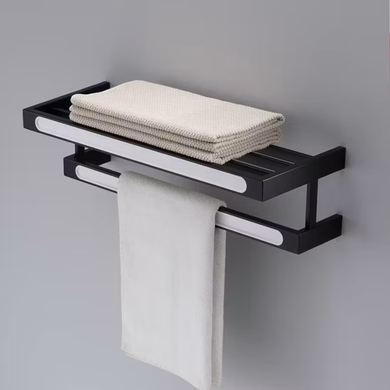 304 Stainless Steel Cheapest Sanitary Ware Wall Mounted Washroom Restroom Bath Toilet Hotel Shower Shelf Towel Rack Fitting Toilet Holder Bathroom Accessory
